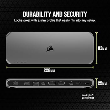 Corsair TBT100 Thunderbolt 3ドック Amazon.com: Corsair TBT100 DP Thunderbolt™ 3 Dock with